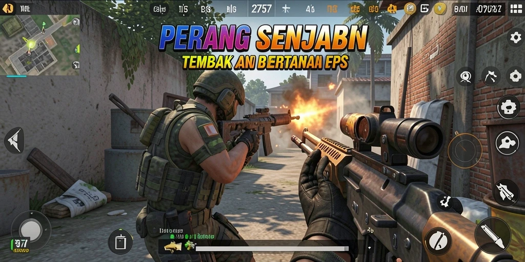 Gameplay seru dalam pertempuran FPS penuh aksi.