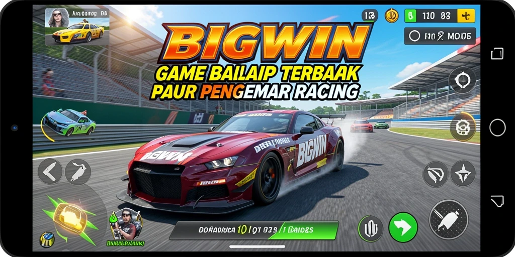 Tampilan menarik dari gameplay Racing BIGWIN yang mendebarkan.