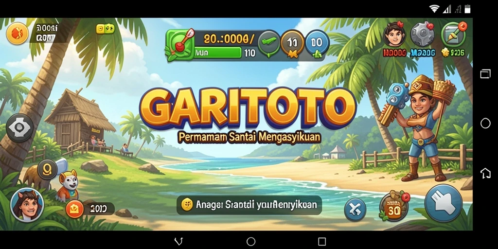 Screenshot GARITOTO menunjukkan gameplay santai yang menghibur.