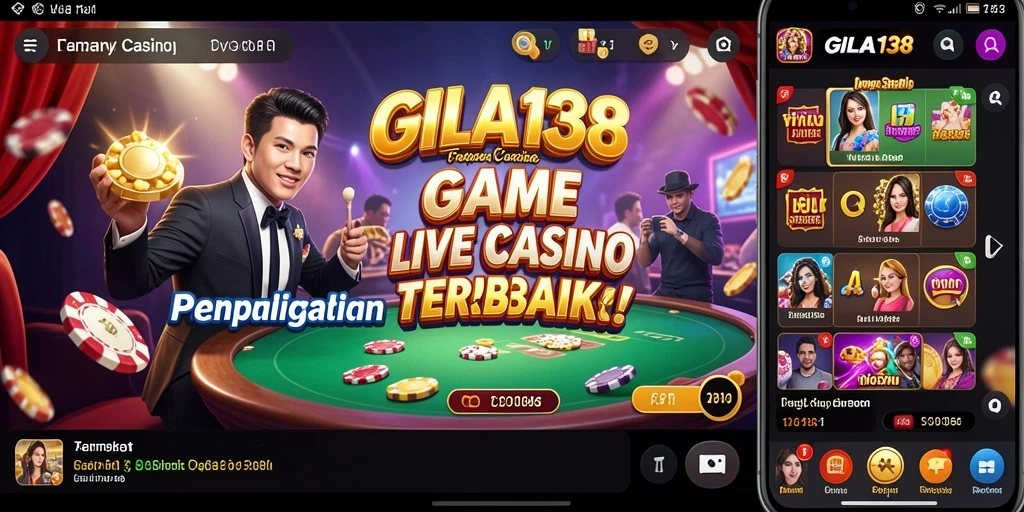 Tampilan gameplay Live Casino di GILA138 yang menarik dan menghibur.