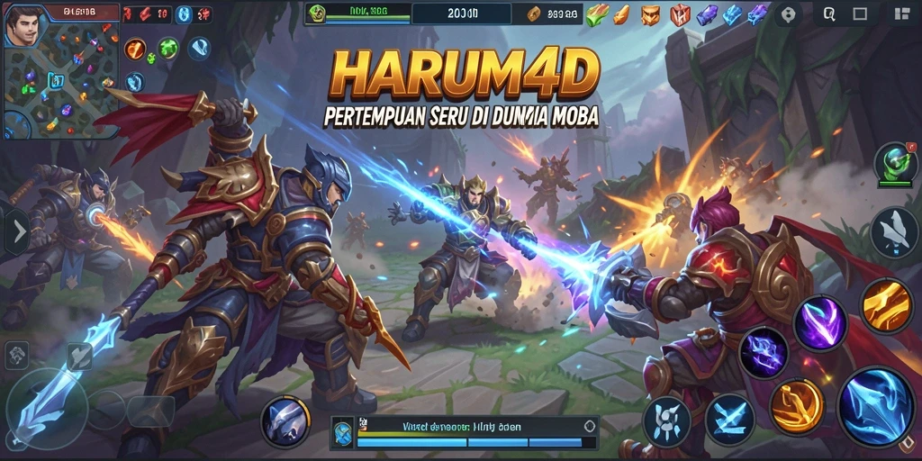 Screenshot gameplay HARUM4D menunjukkan aksi pertempuran yang seru.