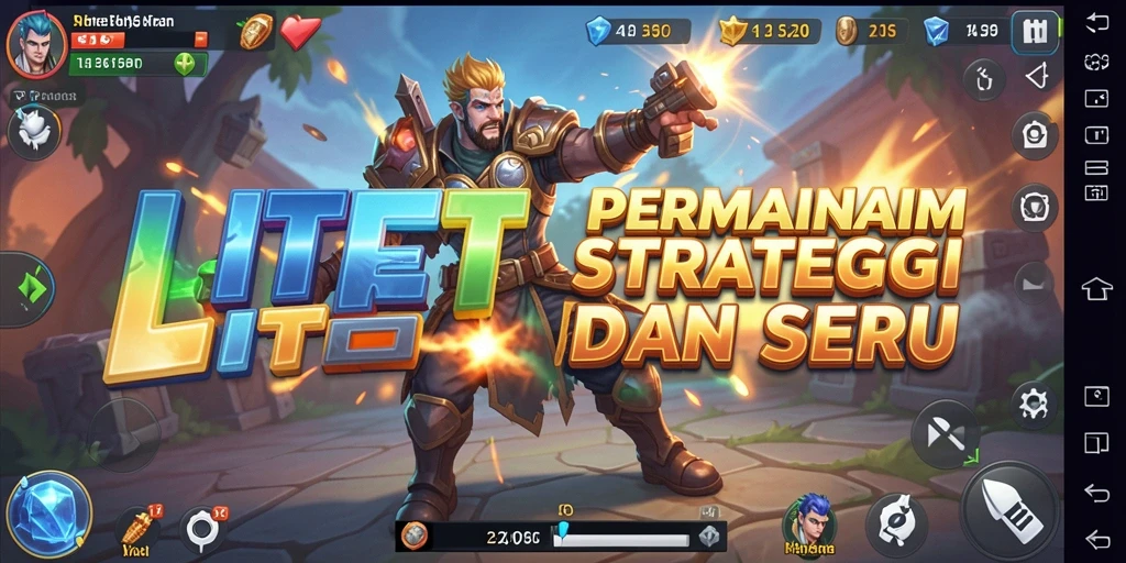 Screenshot utama LITETOTO menampilkan aksi gameplay strategi yang intens.