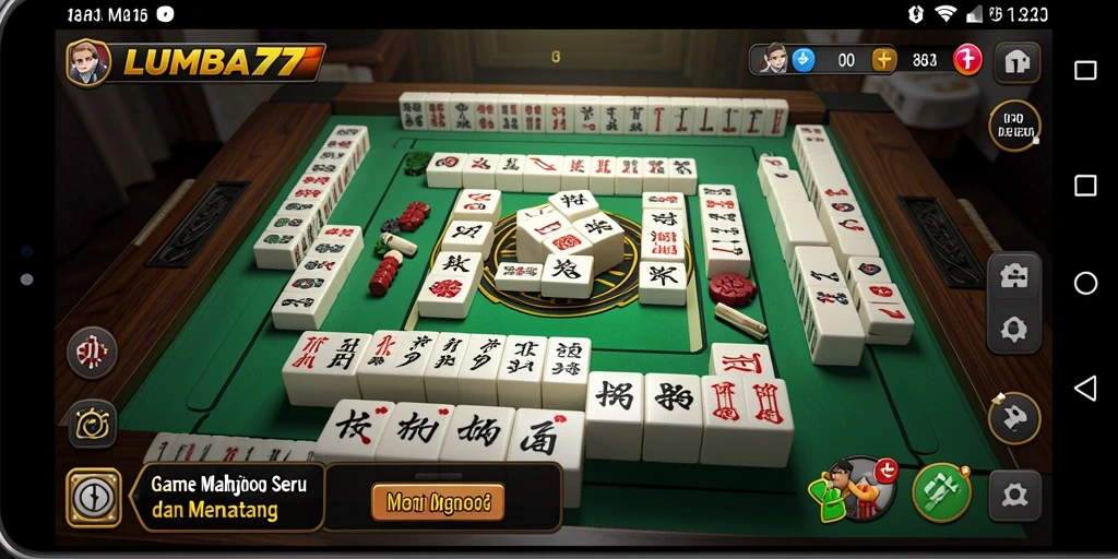 Tampilan gameplay <strong>LUMBA77</strong> yang menarik saat bermain Mahjong.