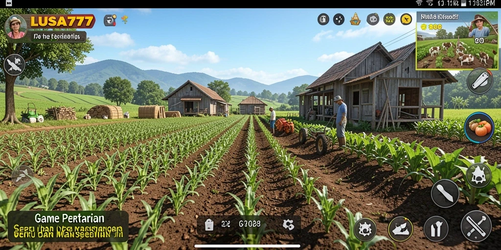Tampilan gameplay LUSA777 yang menarik dengan pengalaman bertani seru.