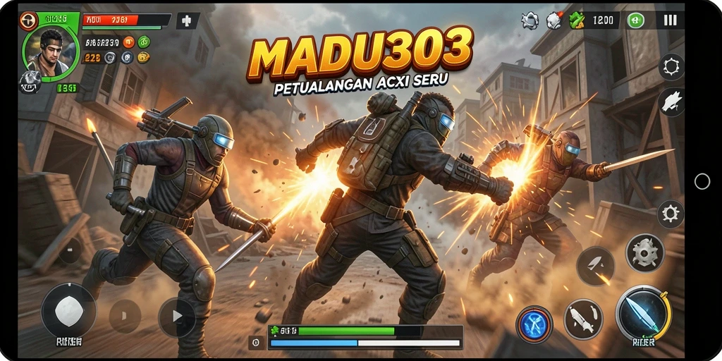 Tampilan mendebarkan dari gameplay aksinya yang intens.