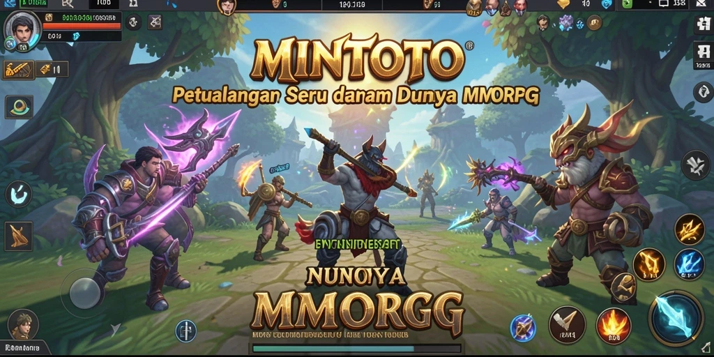 Tangkapan layar gameplay MINTOTO yang memperlihatkan pertarungan seru di dunia MMORPG.
