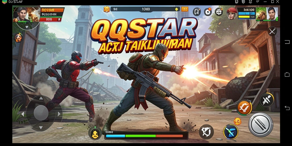 Tampilan menarik dari gameplay QQSTAR yang penuh aksi.