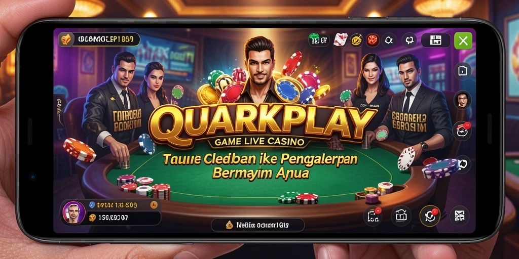 Tangkapan layar gameplay Live Casino dengan dealer langsung.