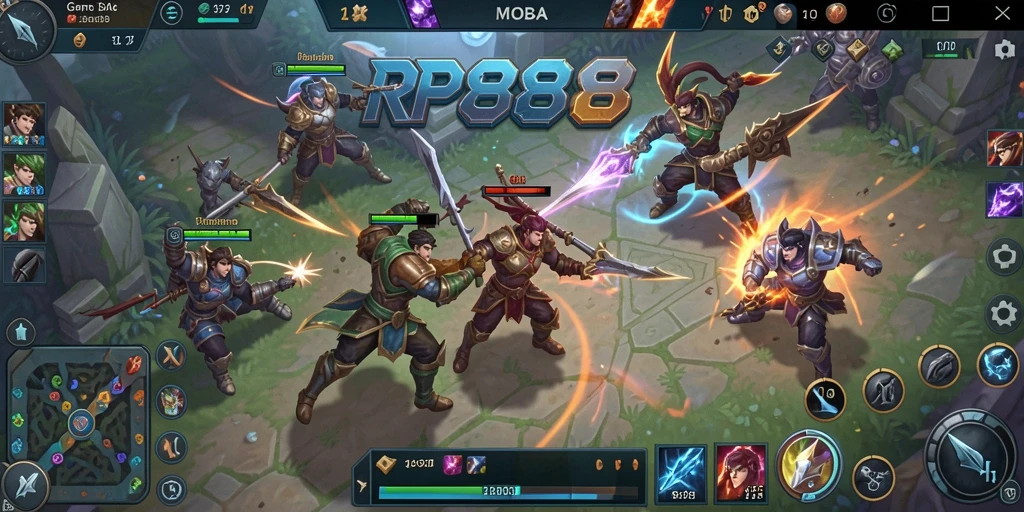 Gameplay menegangkan dalam pertarungan tim di RP888.