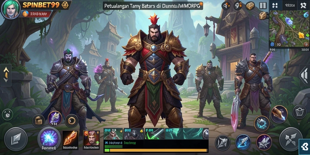 Screenshot gameplay SPINBET99 menampilkan aksi seru di dunia MMORPG.