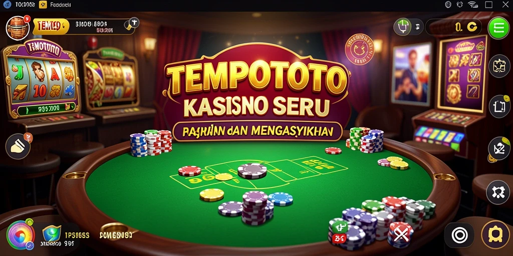Tampilan gameplay seru dalam TEMPOTOTO yang menampilkan berbagai permainan Kasino.