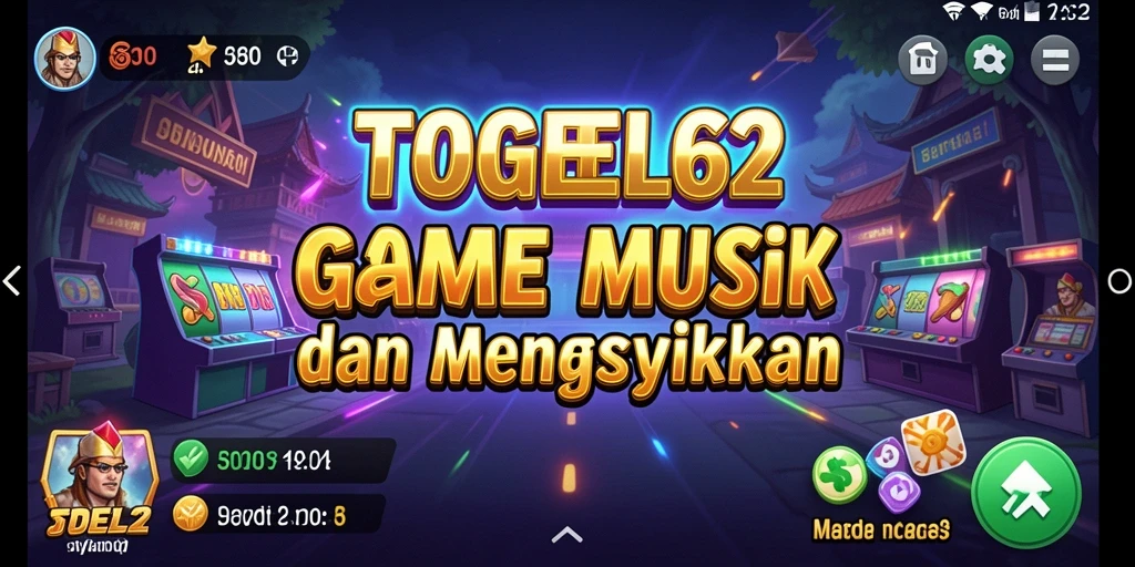 Tampilan gameplay TOGEL62 dengan irama musik yang seru.