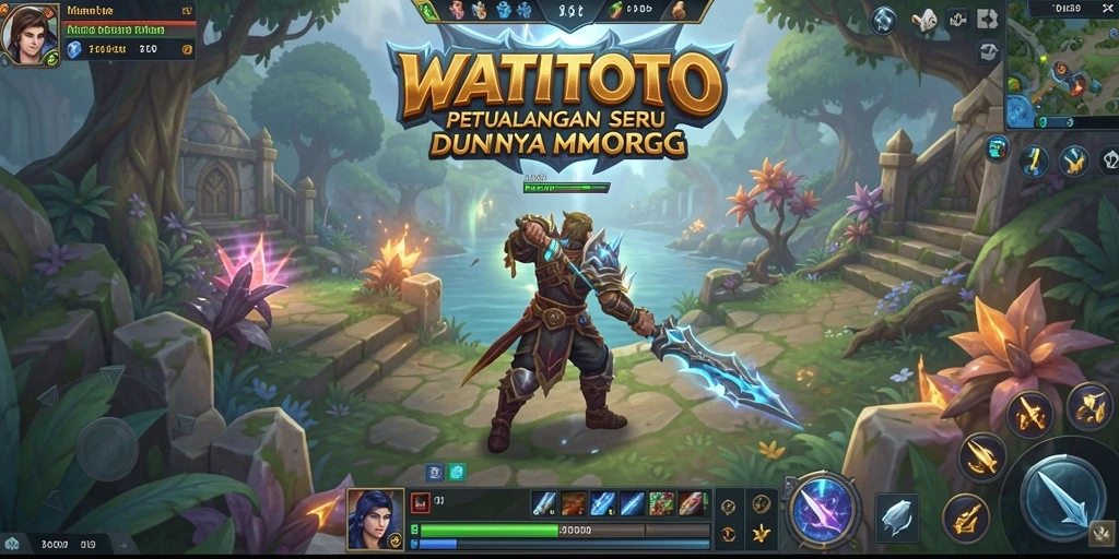 Screenshot utama WATITOTO menampilkan gameplay MMORPG yang seru dan menantang.