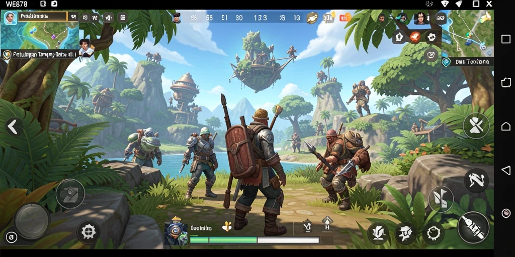 Tampilan gameplay WE878 yang menawan di dunia terbuka.